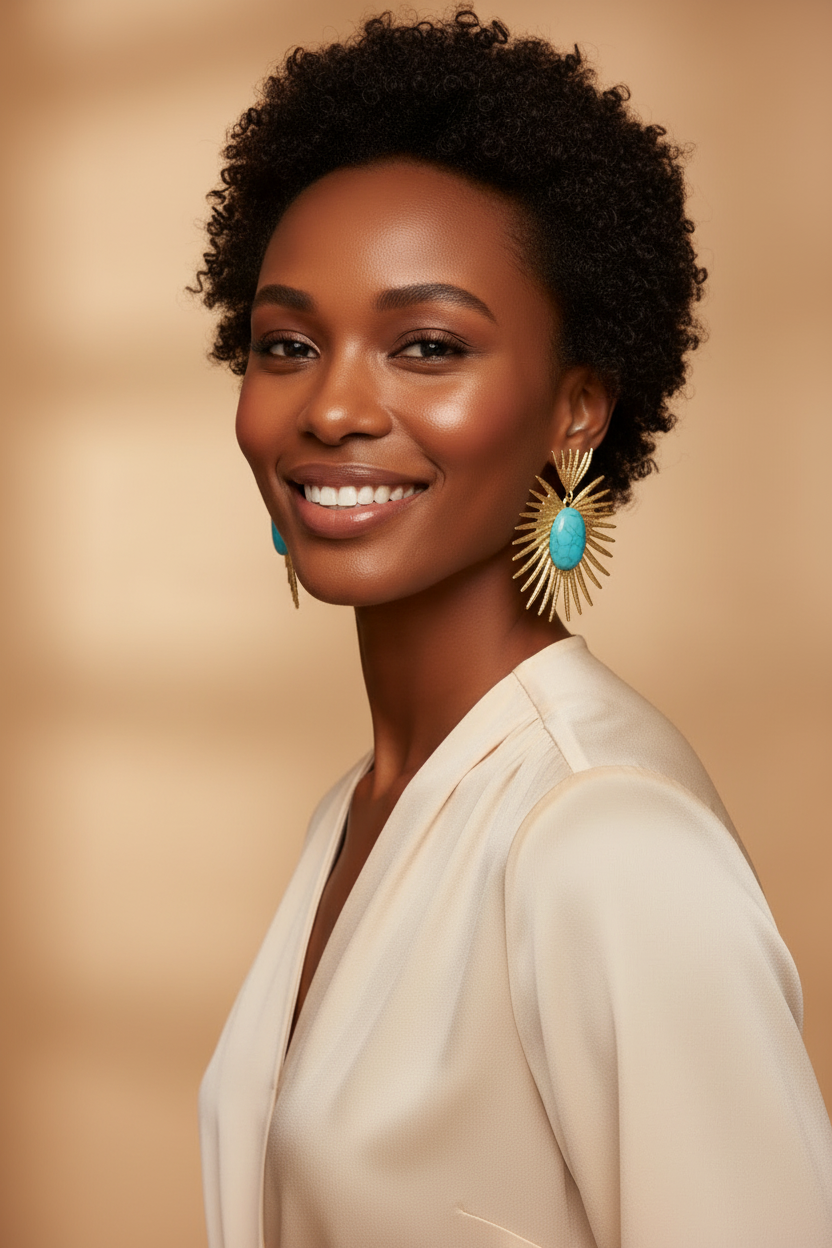 Azure Sunburst Earrings - Desiree W.A.R Store