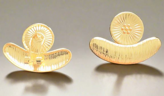 Eban Crescent Gold-Plated Earrings - Desiree W.A.R Store