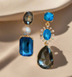 Taraji Luxe Smokey & Ocean Rhinestone Earrings - Desiree W.A.R Store