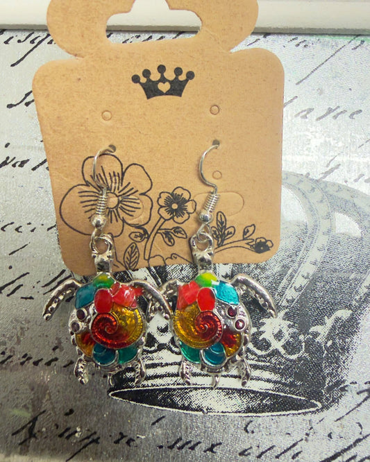Island Glow Turtle Earrings