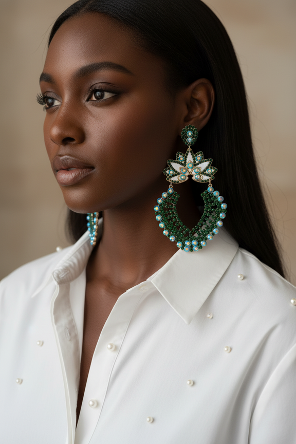 Luminous Lotus Hoop Earrings - Desiree W.A.R Store