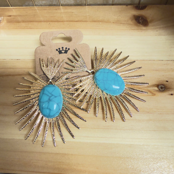 Azure Sunburst Earrings - Desiree W.A.R Store