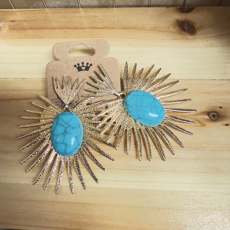 Azure Sunburst Earrings - Desiree W.A.R Store
