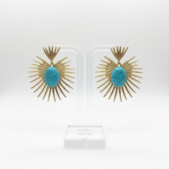 Azure Sunburst Earrings - Desiree W.A.R Store