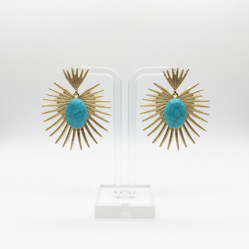 Azure Sunburst Earrings - Desiree W.A.R Store