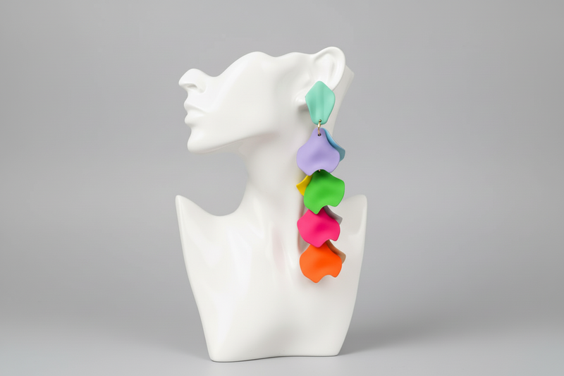 Zinnia Floral Drop Earrings - Desiree W.A.R Store