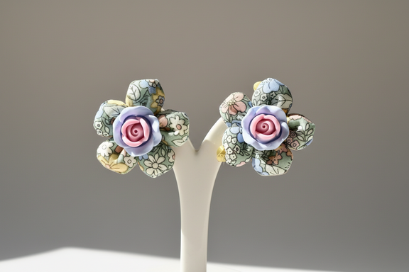 Blossom floral Vintage earrings - Desiree W.A.R Store
