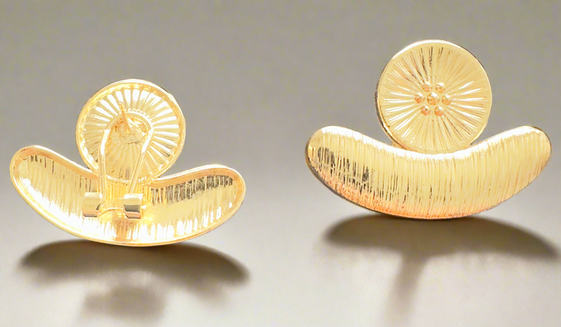 Eban Crescent Gold-Plated Earrings - Desiree W.A.R Store