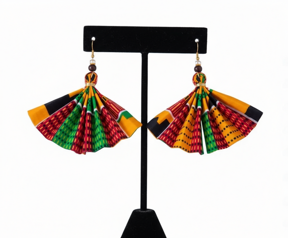 Accra Breeze Fan Statement Earrings - Desiree W.A.R Store