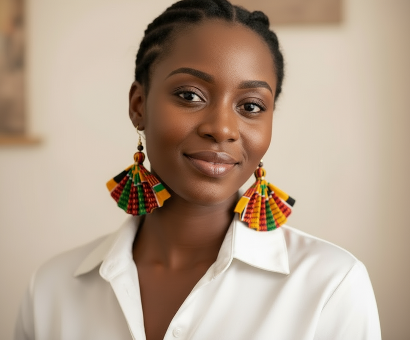 Accra Breeze Fan Statement Earrings - Desiree W.A.R Store