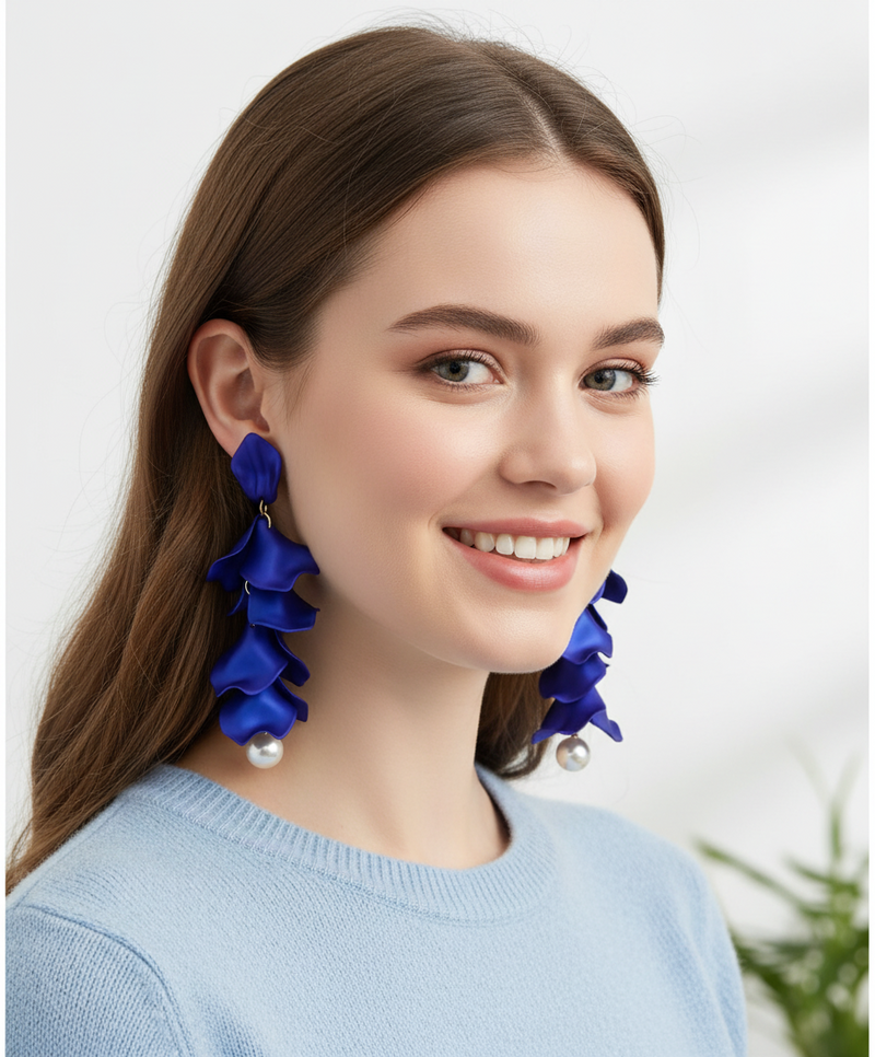 Iris Bleu Drop Earrings