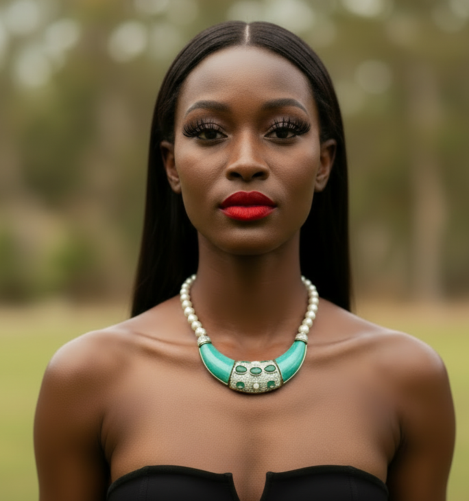 Opulence Pearl Arc Necklace - Desiree W.A.R Store