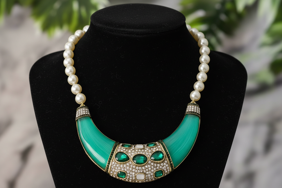Opulence Pearl Arc Necklace - Desiree W.A.R Store