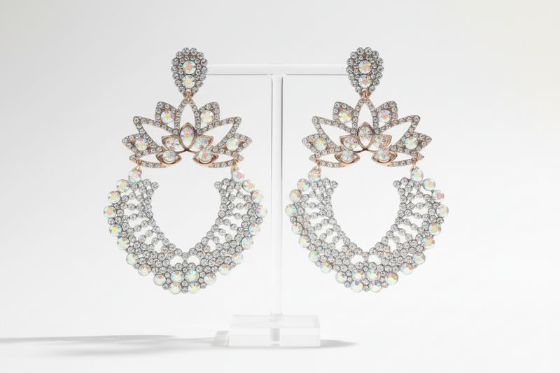 Luminous Lotus Hoop Earrings - Desiree W.A.R Store