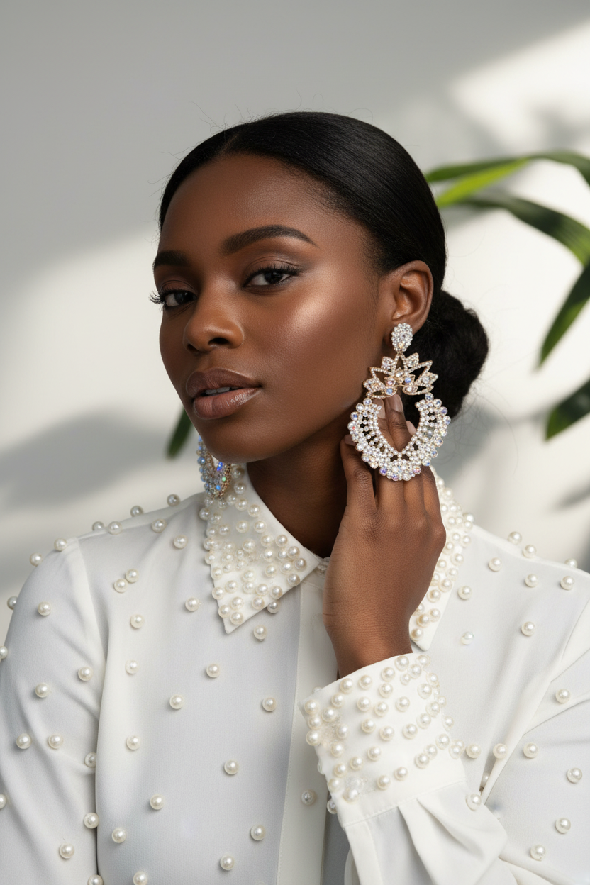 Luminous Lotus Hoop Earrings - Desiree W.A.R Store