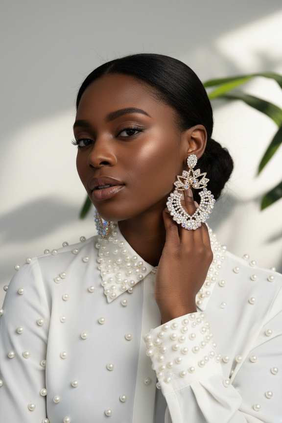 Luminous Lotus Hoop Earrings - Desiree W.A.R Store
