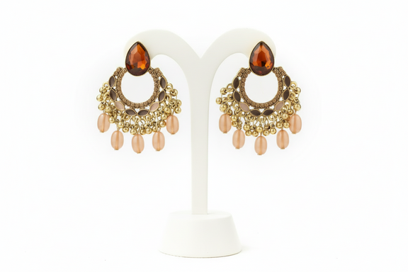 Amber Glow Chandbali Earrings - Desiree W.A.R Store