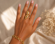 Makeda Double Shell Gold Ring