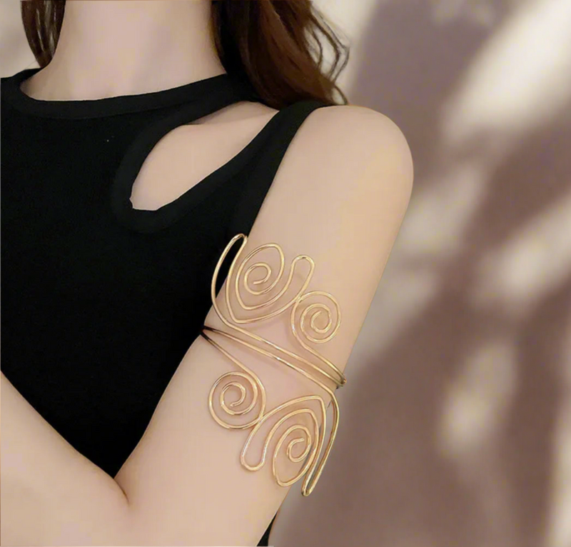 Lena Golden Spiral Queen Cuff - Desiree W.A.R Store