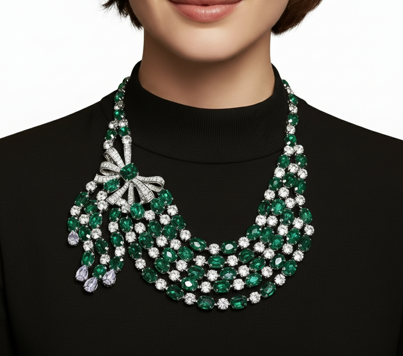 Adeline Emerald Crystal Necklace