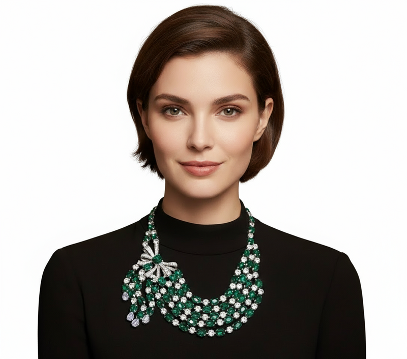 Adeline Emerald Crystal Necklace
