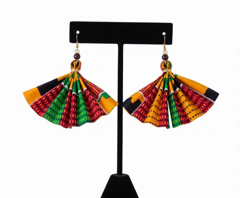 Accra Breeze Fan Statement Earrings - Desiree W.A.R Store