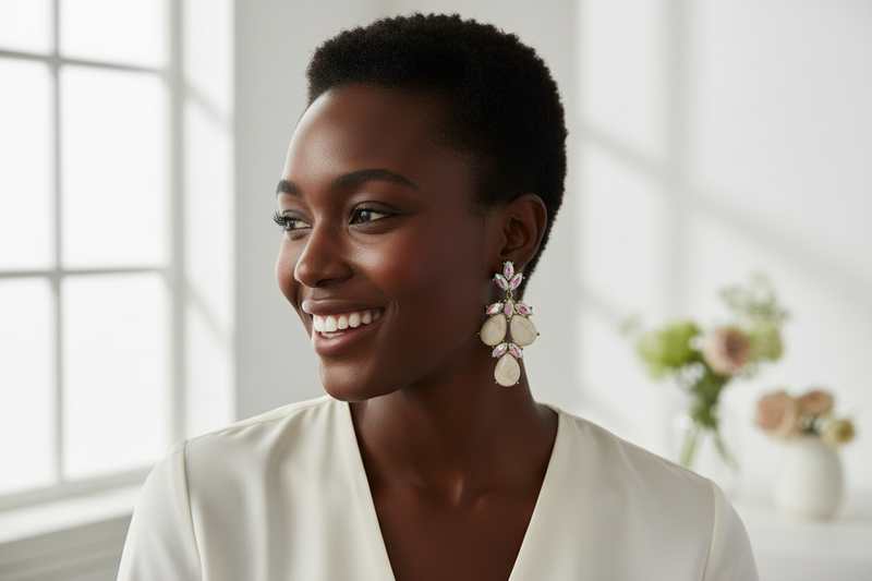 Aurora Crystals Drop Earrings - Desiree W.A.R Store