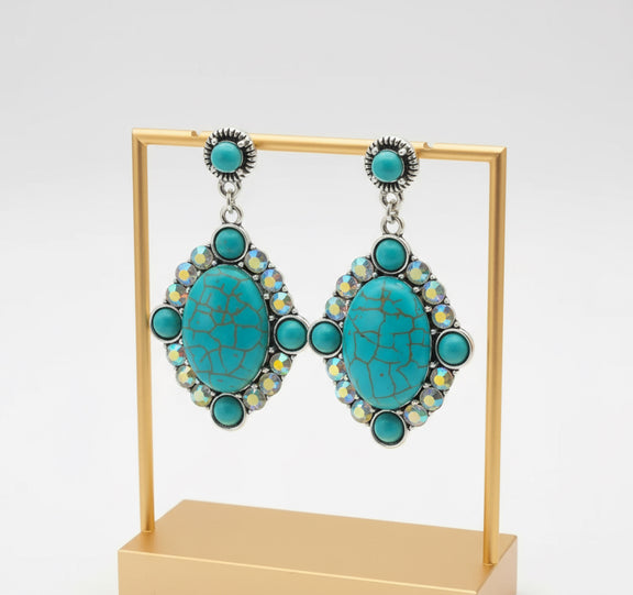 Jade of Iridescent Antique Gold Earrings - Desiree W.A.R Store