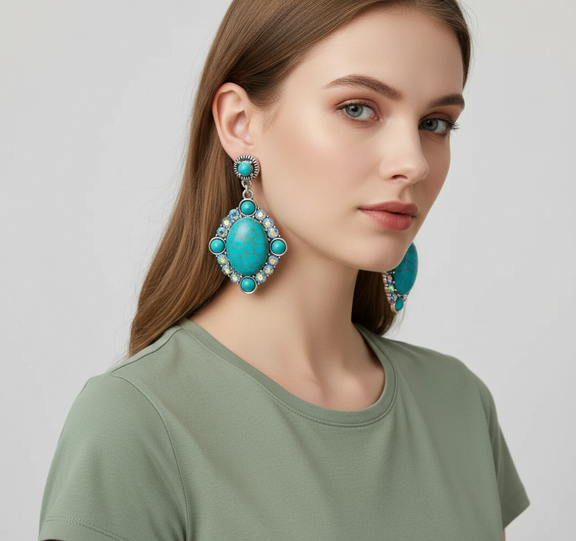 Jade of Iridescent Antique Gold Earrings - Desiree W.A.R Store