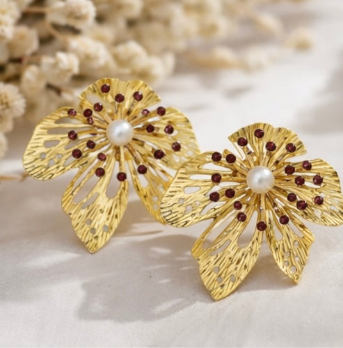 Imperial Petal Earrings - Desiree W.A.R Store