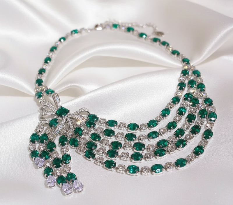Adeline Emerald Crystal Necklace