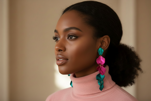 Alyssa Floral Drop Earrings - Desiree W.A.R Store