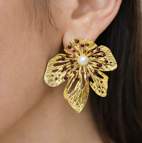 Imperial Petal Earrings - Desiree W.A.R Store