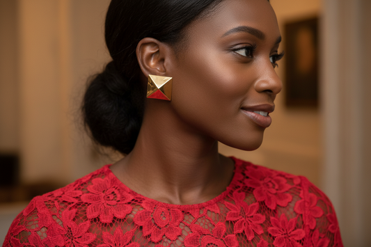 Nubia Pyramid Stud Earrings - Desiree W.A.R Store