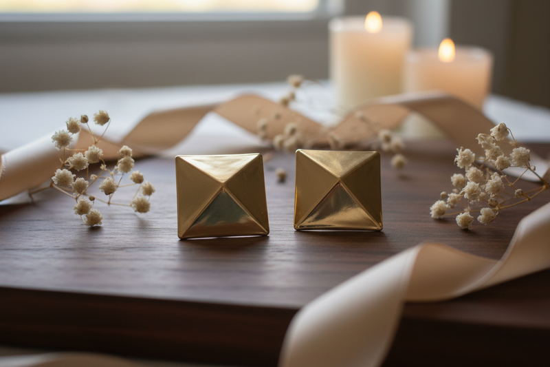 Nubia Pyramid Stud Earrings - Desiree W.A.R Store