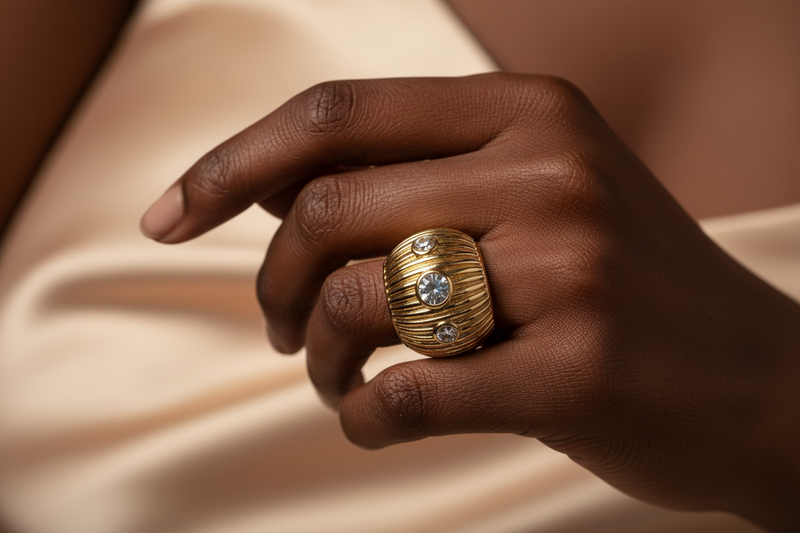 Gemma Glow Gold Ring - Desiree W.A.R Store