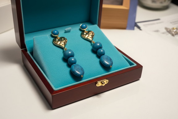 Amina Turquoise Drop Earrings - Desiree W.A.R Store