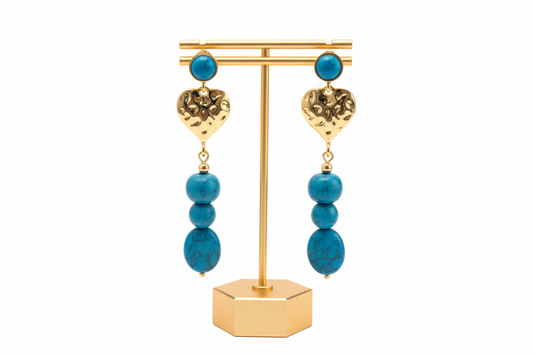 Amina Turquoise Drop Earrings - Desiree W.A.R Store