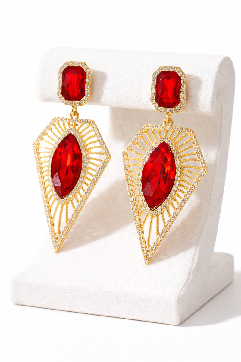 Ruby Radiance Statement Earrings - Desiree W.A.R Store