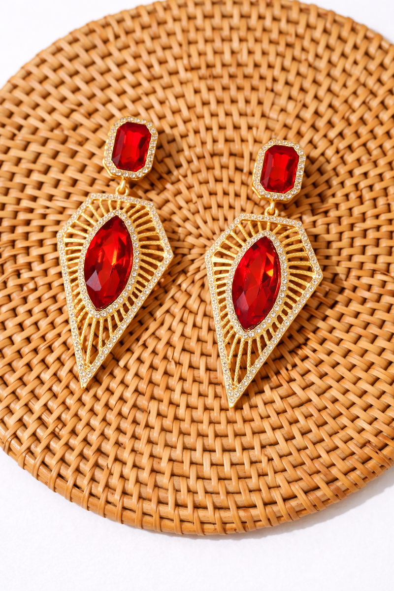 Ruby Radiance Statement Earrings - Desiree W.A.R Store