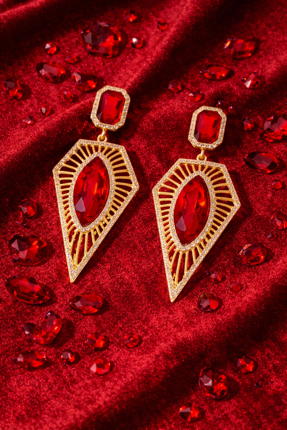 Ruby Radiance Statement Earrings - Desiree W.A.R Store