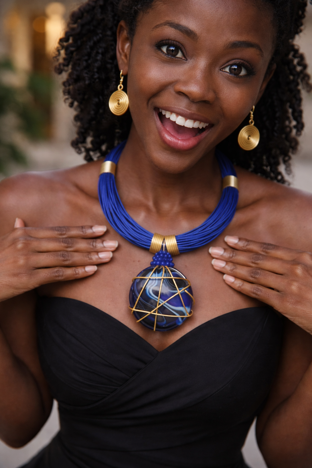 Sahara Gold Coil Statement Necklace - Desiree W.A.R Store