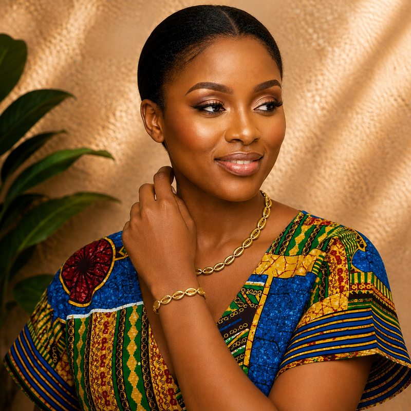 Makeda Mini Shell Gold Bracelet