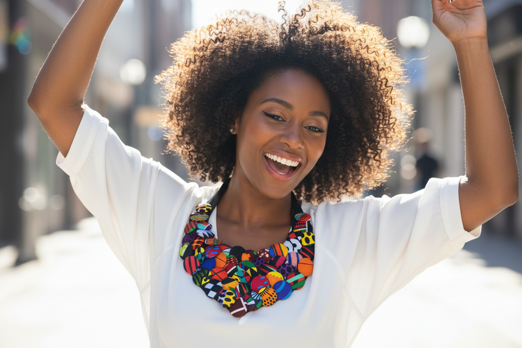 AfroBloom Bold Button Collar - Desiree W.A.R Store