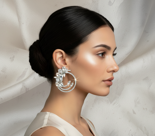 Pekuelle Flower Hoop Earrings - Desiree W.A.R Store