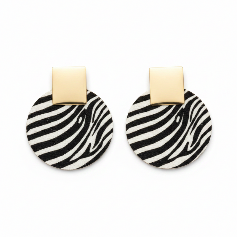 Phanie Zebra Print Earrings