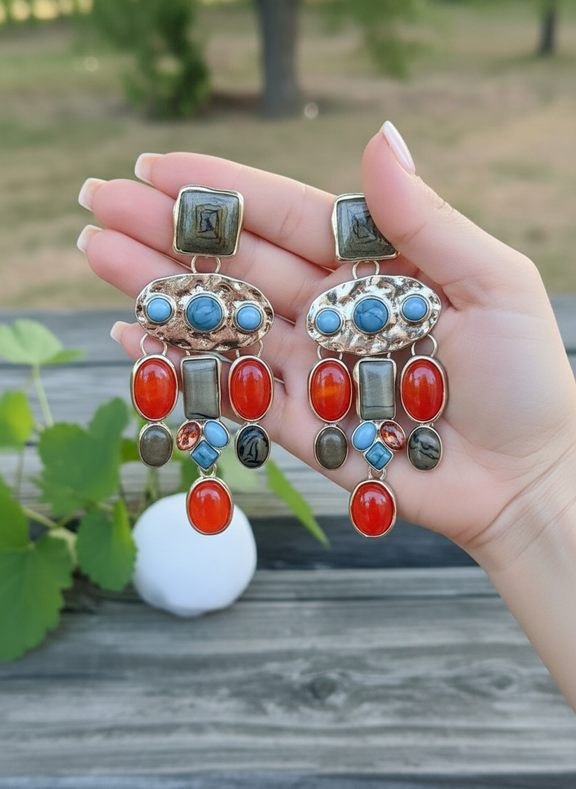 Sahara Sunset Dangle Earrings - Desiree W.A.R Store