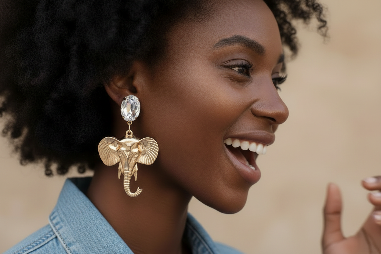 Tuska Gold Drop Earrings - Desiree W.A.R Store